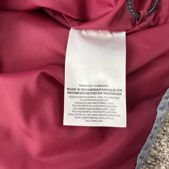 Nike FSU Florida State Seminoles NCAA Women's L Puffer Vest Gray Garnet Full Zip - Picture 8 of 8